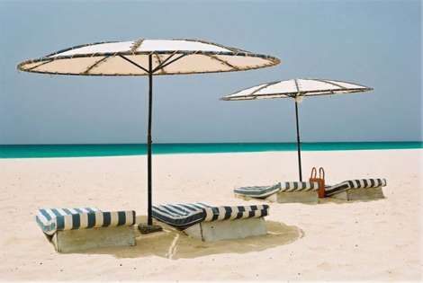 plage et transat de l'hôtel - Morabeza