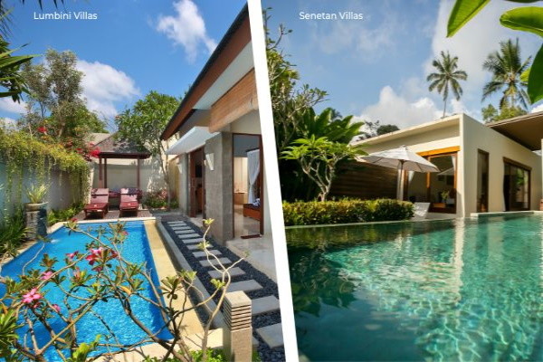 Bali : Combiné hôtels Duo Payangan & Jimbaran en villas avec piscine privée (Senetan Villas & Spa Resort + Lumbini Luxury Villas and Spa)