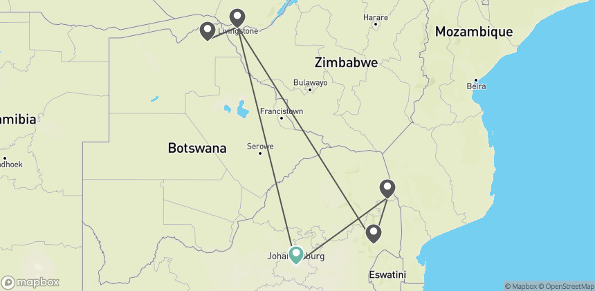 Circuit Terres d'Afrique Australe : de Kruger à Chobe johannesbourg Afrique Du Sud