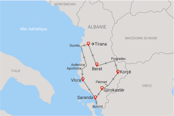 Circuit Albanie, les essentiels d'une terre secrète tirana Albanie