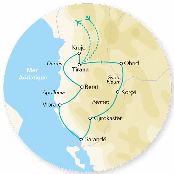 Circuit Splendeurs de l'Albanie & Macédoine du Nord tirana Albanie