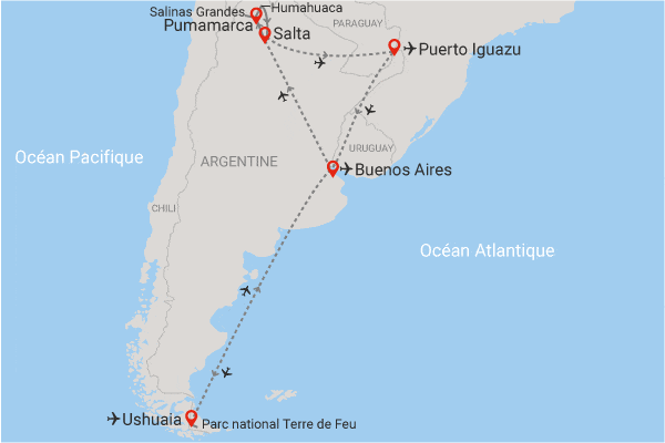 Circuit L'Argentine des grands espaces + pré-tour Ushuaia (maximum 16 participants) buenos_aires Argentine