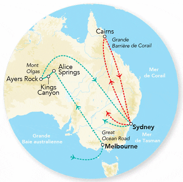 Circuit Splendeurs d'Australie melbourne Australie