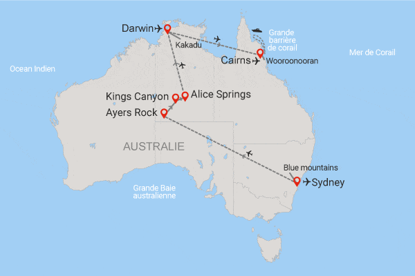 Circuit Villes et paysages grandioses d'Australie sydney Australie