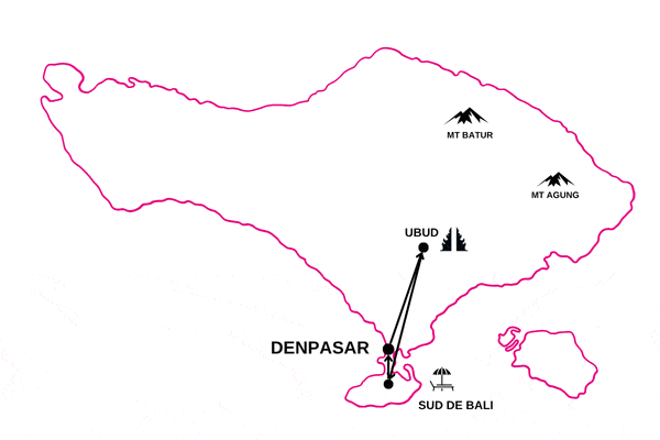 Circuit Combiné Rizières et Plage sur l'île des Dieux en 10 nuits en hôtels de denpasar Bali