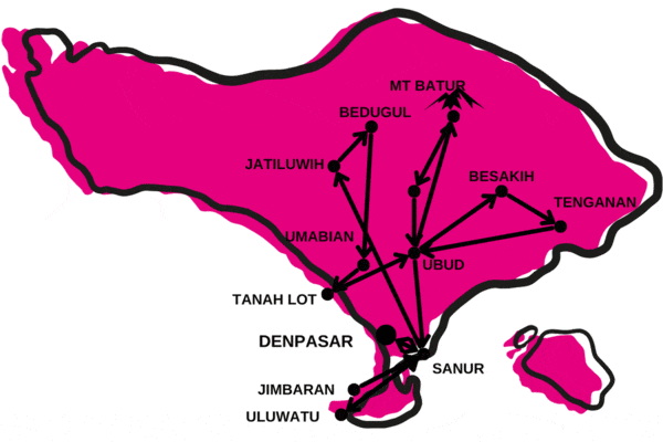 Circuit Odyssée Balinaise et Balade Bucolique à Sidemen denpasar Bali