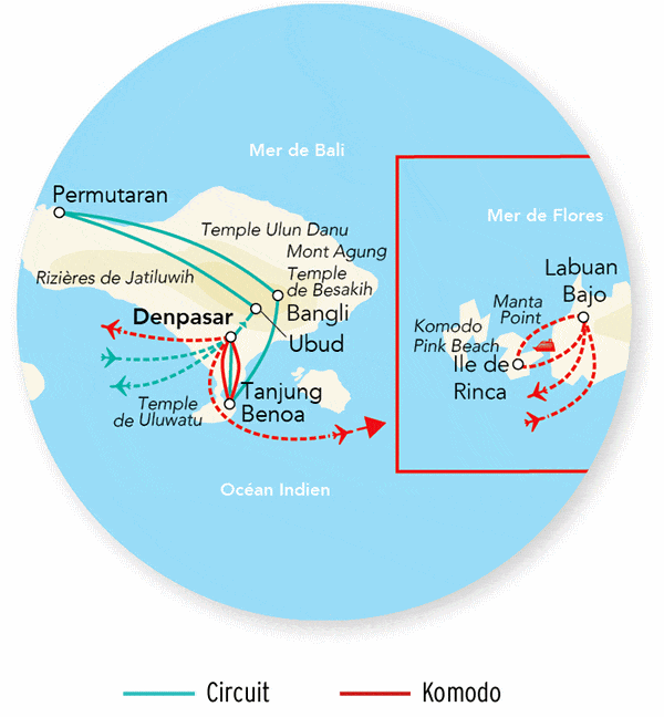 Circuit Splendeurs de Bali & Extension plage 12J/9N - 2026 denpasar Bali