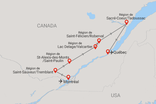 Autotour Québec en famille montreal Canada