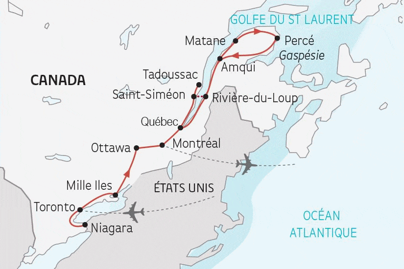 Circuit Le Canada, de Niagara à la Gaspésie - Formule Premium toronto Canada