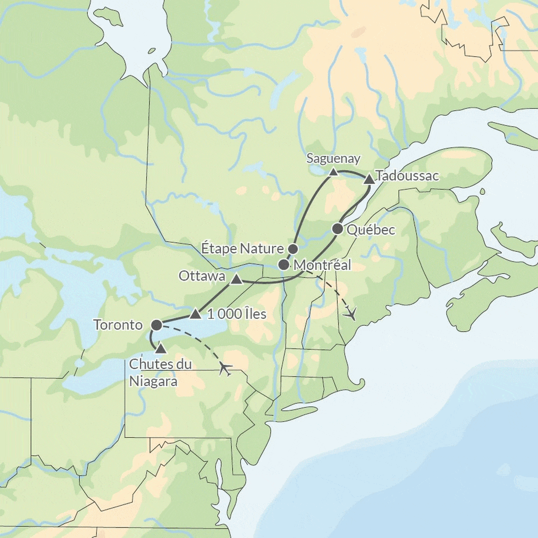 Autotour De l'Ontario au Québec - STD toronto Canada