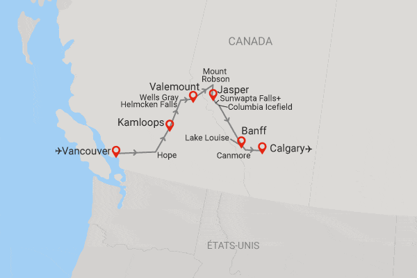 Autotour Vancouver à Calgary, les rocheuses en liberté vancouver Canada