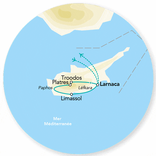 Circuit Sur les routes de Chypre Hôtels larnaca Chypre