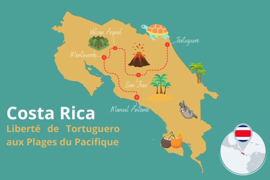 Circuit Liberté de Tortuguero aux Plages du Pacifique san_jose Costa Rica