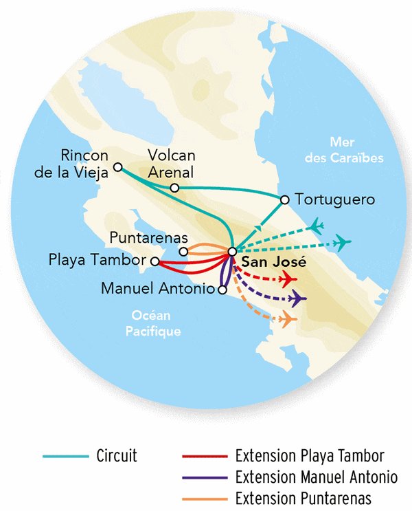 Circuit Splendeurs du Costa Rica & extension Région de Manuel Antonio / Pacifique Central - Limité à 18 pers. san_jose Costa Rica