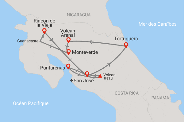 Circuit Jungles et forêts avec Rincon de la Vieja et 2 nuits Puntarenas (maximum 14 participants) san_jose Costa Rica