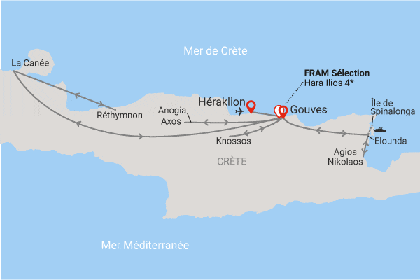 Circuit Au pays de Minos, logement au Fram Sélection Hara Ilios Village gouves Crète