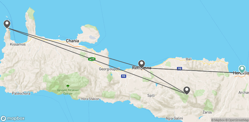 Circuit Terre de relief et mer d'aventures heraklion Crète