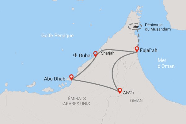 Circuit Les 7 Emirats dubai Dubai et les Emirats