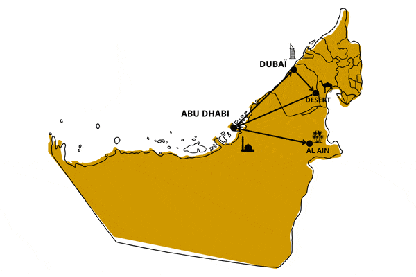 Circuit Mille et Une nuits, Rêve d'Orient au coeur du désert en Privatif dubai Dubai et les Emirats