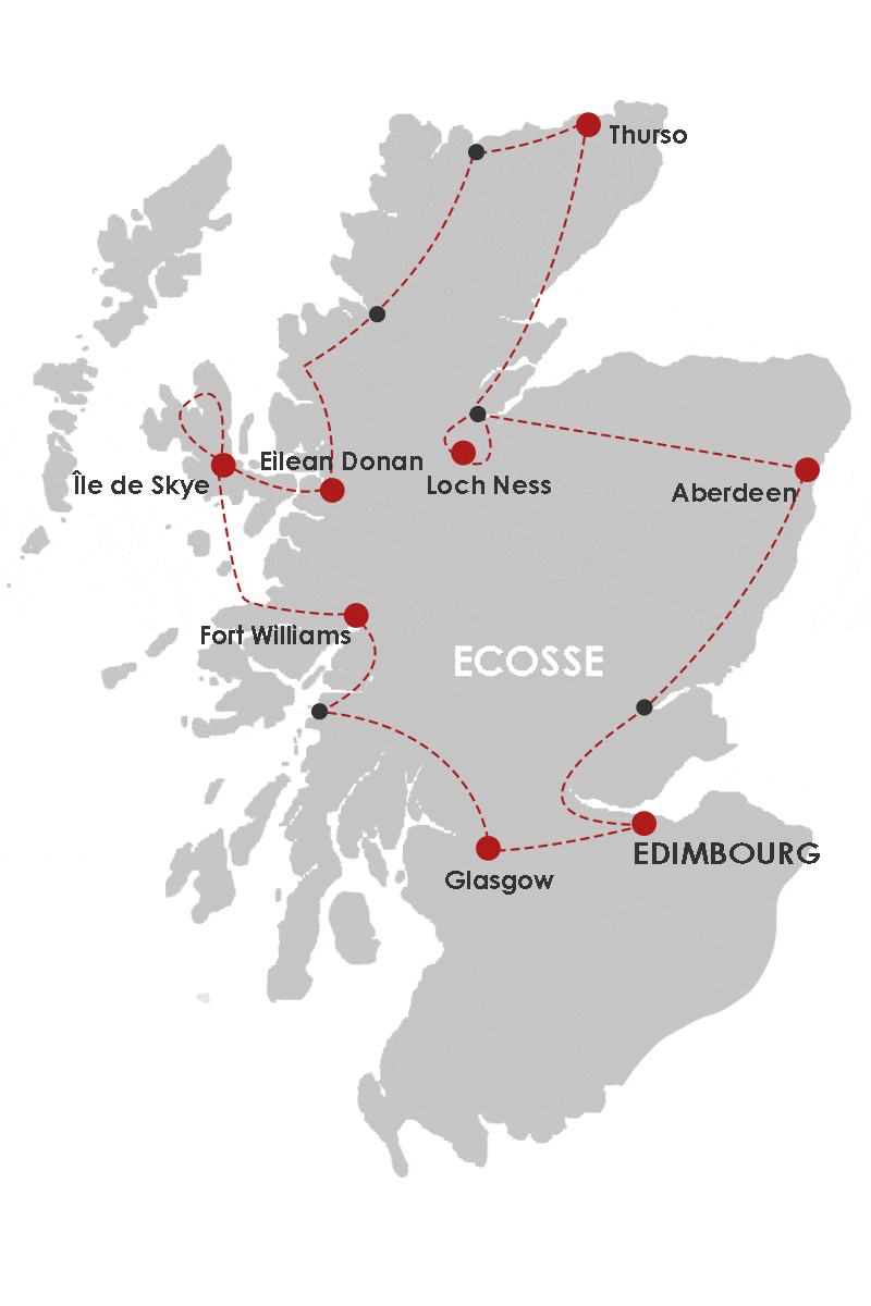 Autotour Terre de Légendes - B&B edimbourg Ecosse
