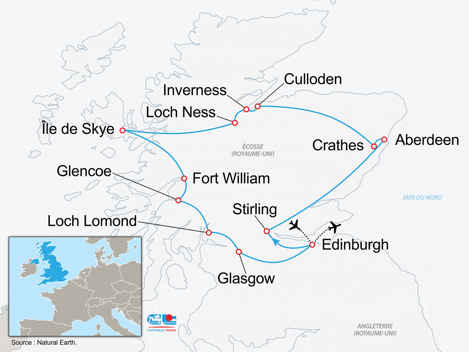 Circuit Paysages Mystiques d'Ecosse edimbourg Ecosse