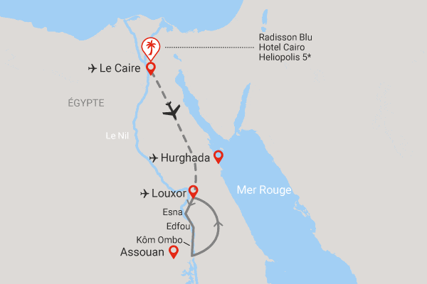 Combiné croisière et hôtel Isis (Le Caire et croisière Framissima Gloire des pharaons à bord du Framissima Monica) et extension Framissima Continental Hurghada le_caire Egypte