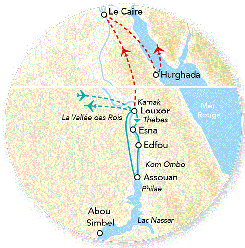 Croisière Splendeurs des pharaons - Limité à 28 pers. louxor Egypte