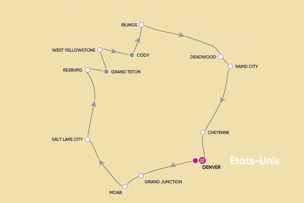 Circuit Ouest Sauvage denver Etats-Unis