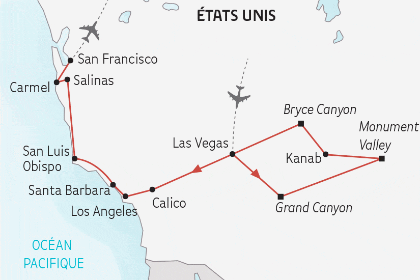 Circuit Les Trésors de l'Ouest Américain las_vegas Etats-Unis