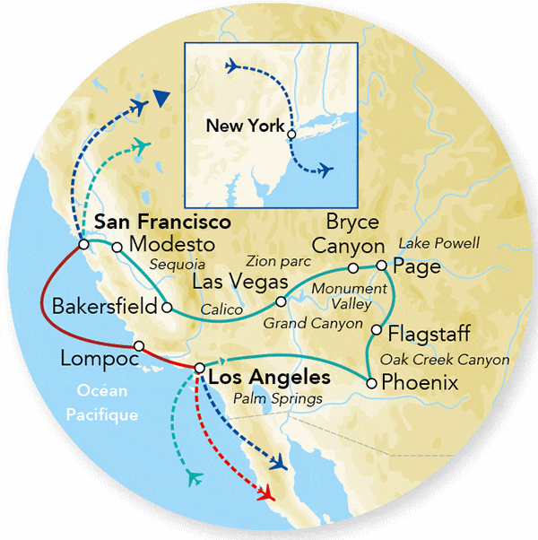 Circuit Splendeurs de l'Ouest des USA - Version Confort los_angeles Etats-Unis