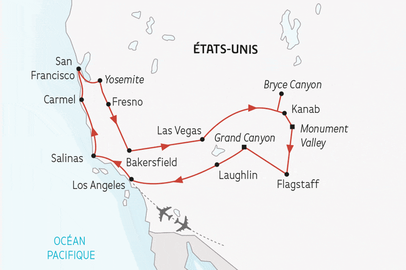 Circuit La Californie, l'Ouest Américain (Vols Air Tahiti Nui) los_angeles Etats-Unis