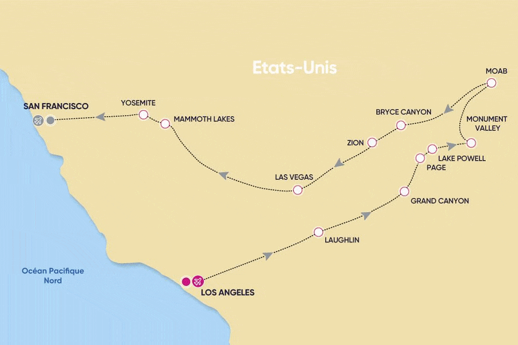 Autotour Les incontournables de l'ouest los_angeles Etats-Unis
