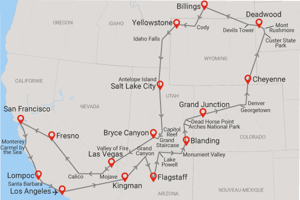 Circuit Rêve Américain, Grand Ouest, Rocheuses et Pacifique los_angeles Etats-Unis