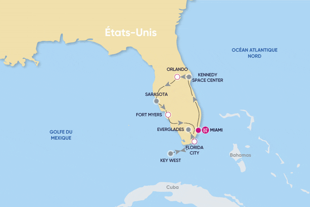 Circuit Best of florida de Miami aux Keys miami Etats-Unis