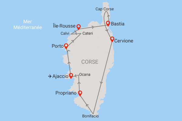Circuit Perles authentiques de la Corse Ajaccio France Corse