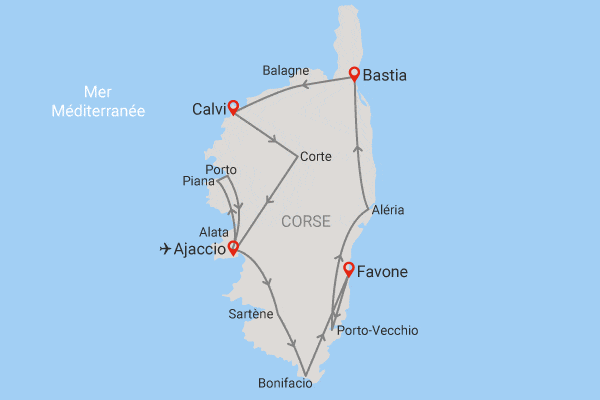 Circuit Sur les traces de Napoléon ajaccio France Corse