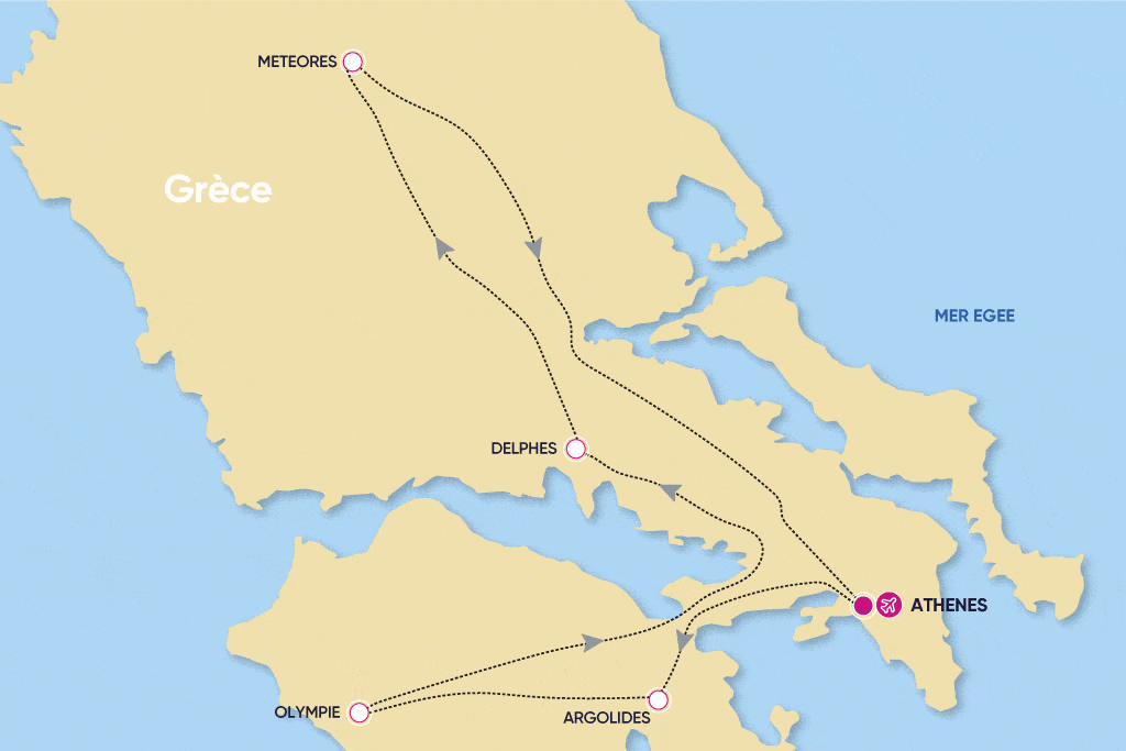 Circuit Grèce classique & Météores 3* ou athenes Grece
