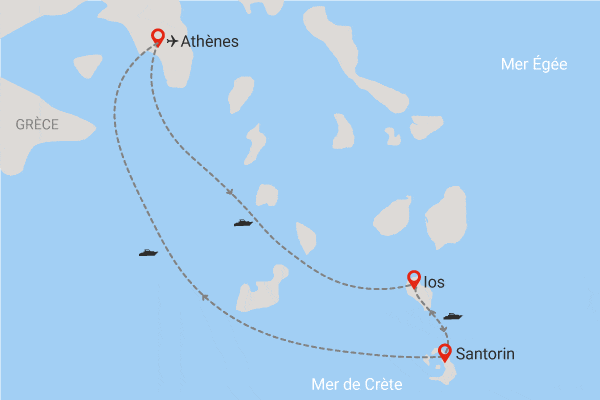 Combiné hôtels Combiné 2 îles : Ios - Santorin en 7 nuits athenes Grece