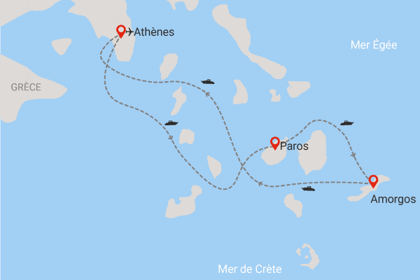 Combiné hôtels Combiné 2 îles : Paros - Amorgos en 7 nuits athenes Grece