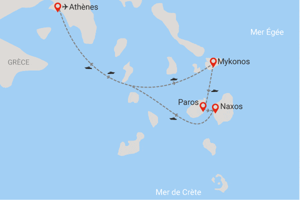 Combiné hôtels Combiné 3 îles Mykonos - Paros - Naxos en 15 jours mykonos Grece