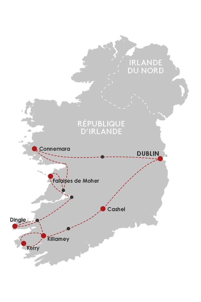 Circuit Balade Irlandaise dublin Irlande