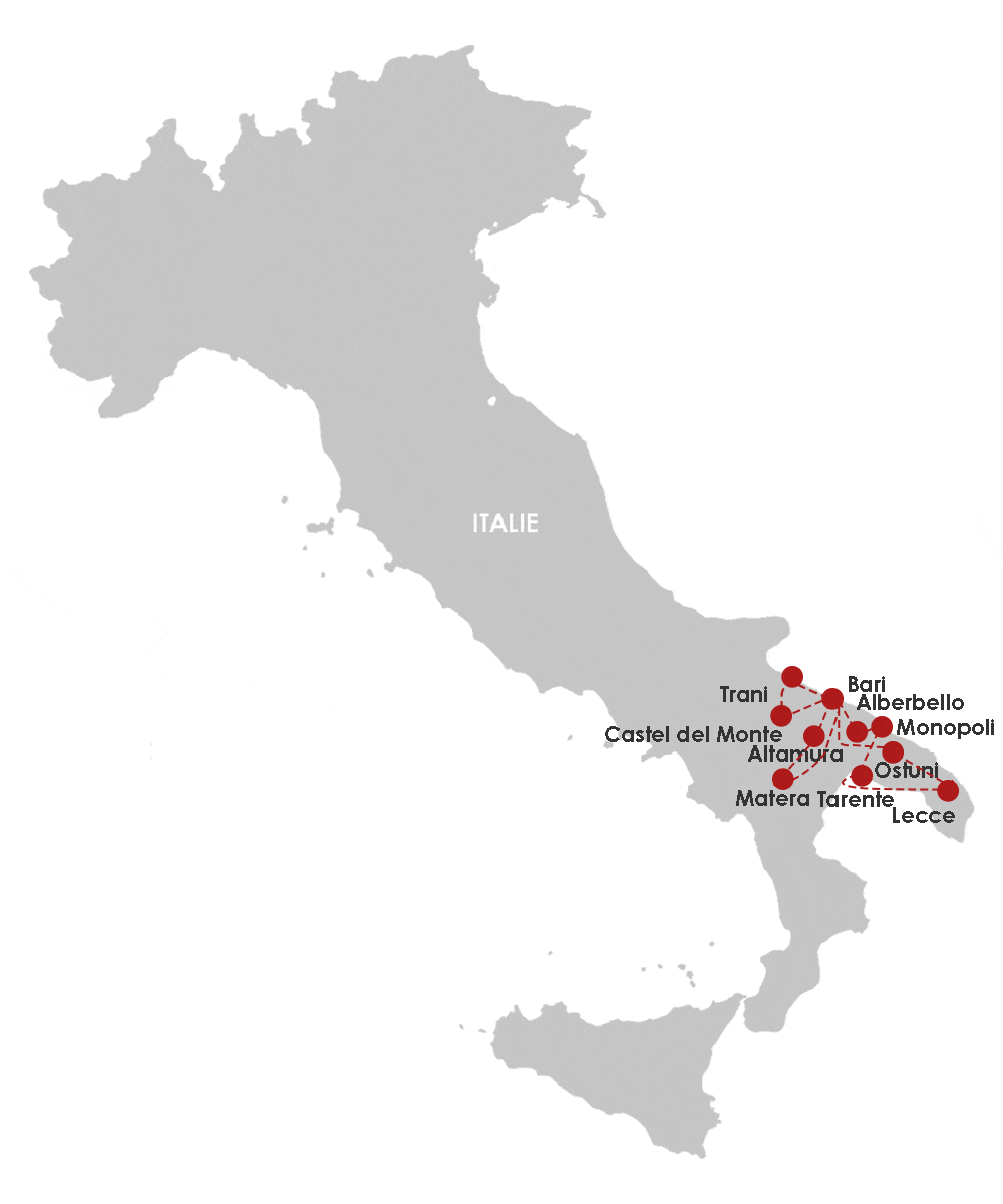Circuit Accompagné Pouilles bari Italie