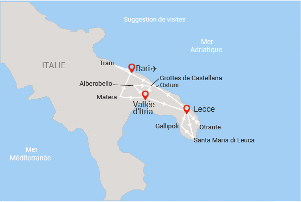 Autotour Authentiques Pouilles en liberté KO bari Italie