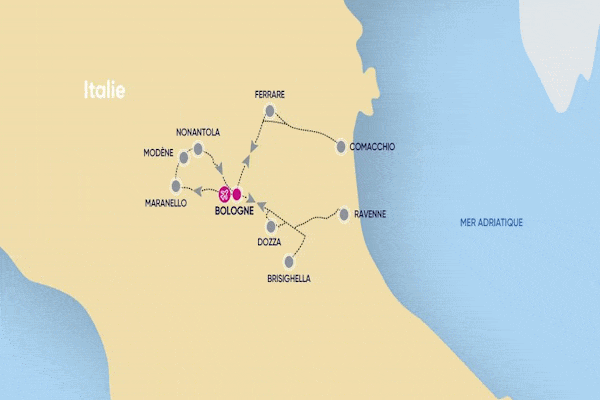 Autotour Break en Emilie Romagne bologne Italie