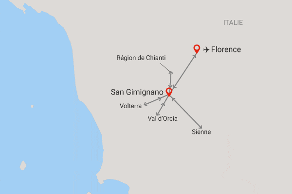 Autotour - Balade en Toscane : route des vins en 5 nuits florence Italie