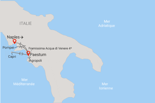 Circuit Découverte de Campanie au Framissima Acqua Di Venere paestum Italie