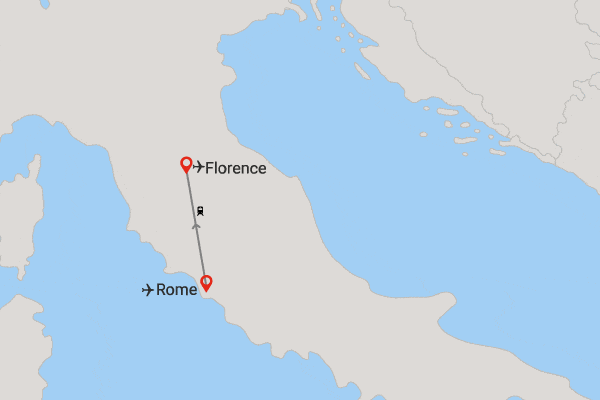 Circuit Héritage et liberté, Rome et Florence en train rome Italie