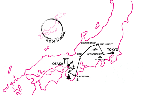 Circuit Au Coeur du Japon, prétour Osaka et Kyoto osaka Japon