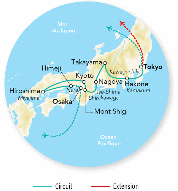 Circuit Merveilles du Japon & Alpes Japonaises & Extension Tokyo - Limité à 24 pers. osaka Japon