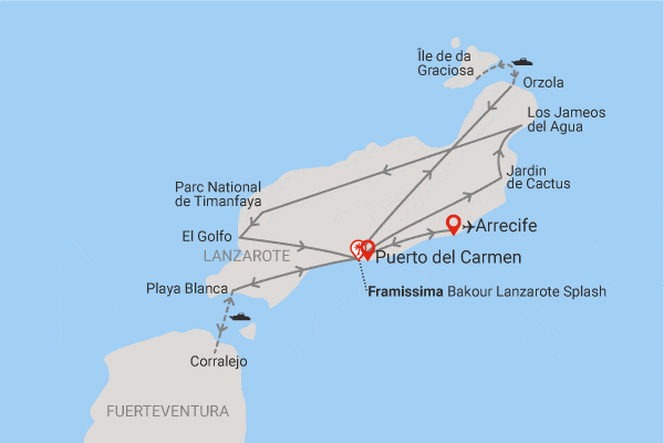 Circuit Entre plages et volcans de Lanzarote, logement au Framissima Bakour Lanzarote Splash puerto_del_carmen Lanzarote